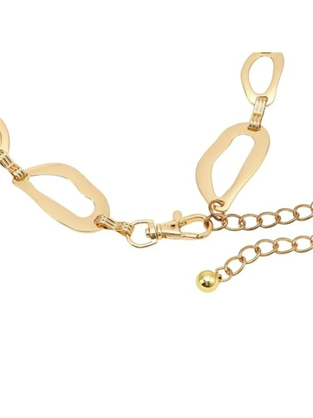 Chian Belt for Women Fashion Boho Metal Waist Body Chain Circle Link Belt